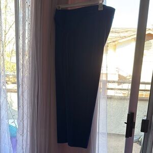 Blue Dress Pants with Smooth Fabric and Straight Leg Design